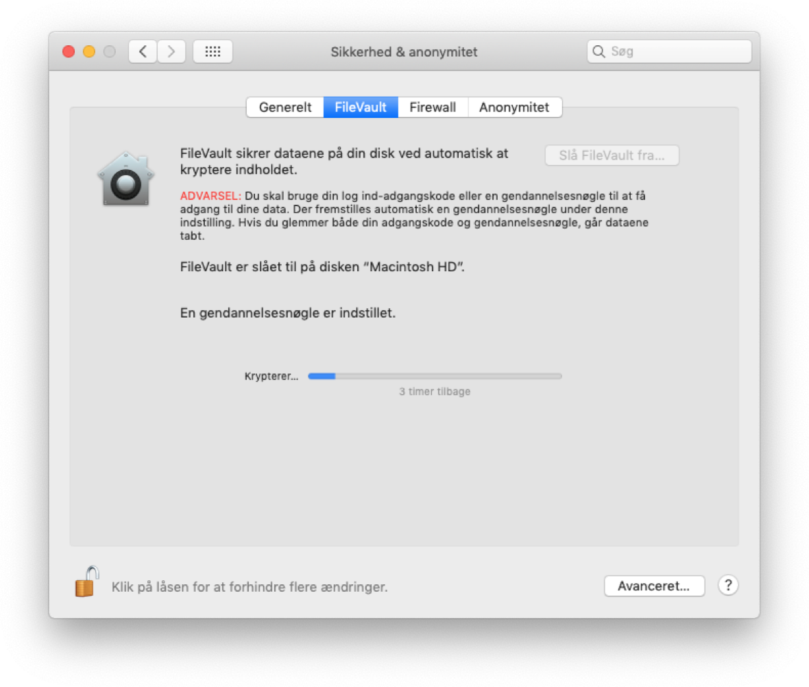 FileVault - Krypter din Mac - Tips og Vejledninger