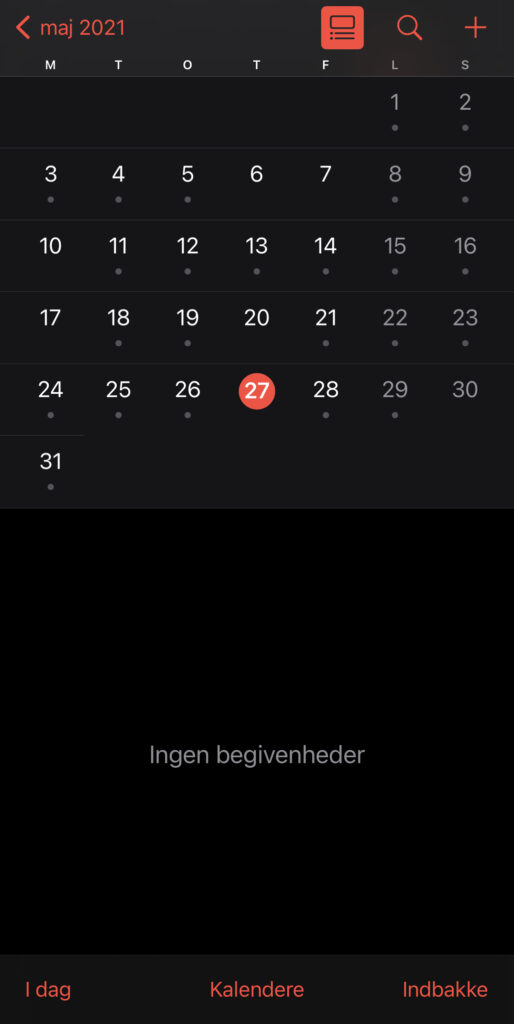 Apples Kalender App