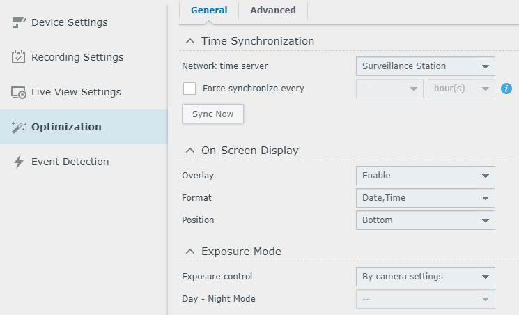 Synology Surveillance Station - Timestamp