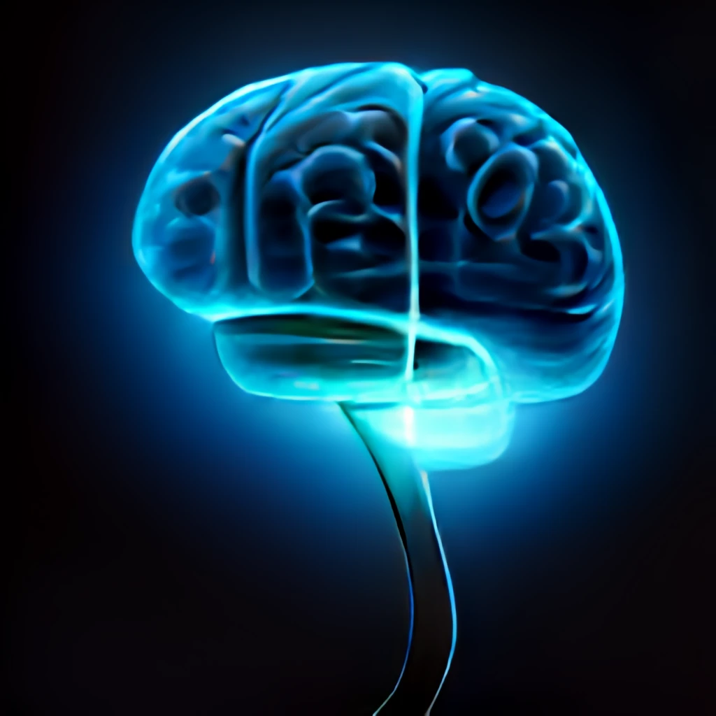 Billede af en elektronisk hjerne, genereret af Craiyon - 2023