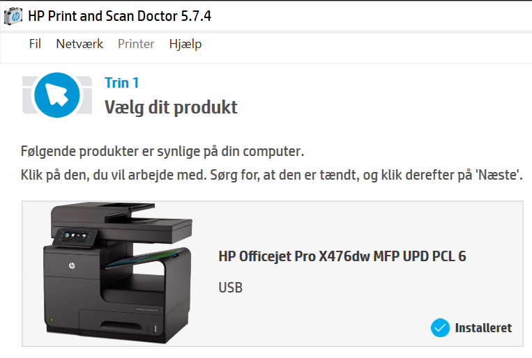 HP Print and Scan Doctor - Diagnose værktøj til HP's scannere og printere.