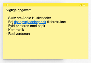 Apple Huskesedler - Digitale Post-IT til skærmen